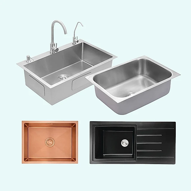 Stainless Steel Kitchen Sink, Single Bowl
